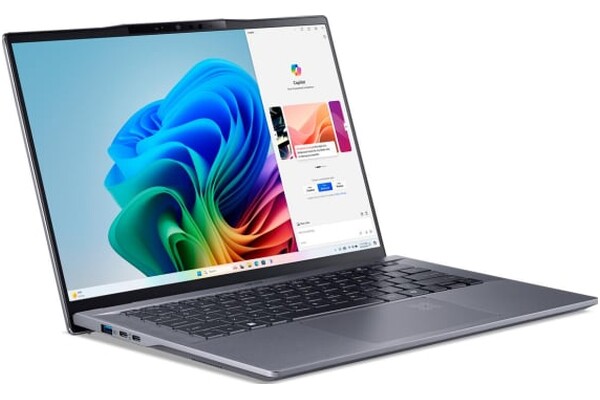 Laptop ACER Swift Go 14 14.5" Qualcomm Snapdragon Snapdragon X Plus QUALCOMM Adreno 16GB 512GB SSD M.2 Windows 11 Home szary