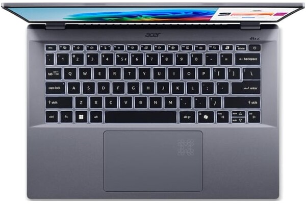 Laptop ACER Swift Go 14 14.5" Qualcomm Snapdragon Snapdragon X Plus QUALCOMM Adreno 16GB 512GB SSD M.2 Windows 11 Home szary