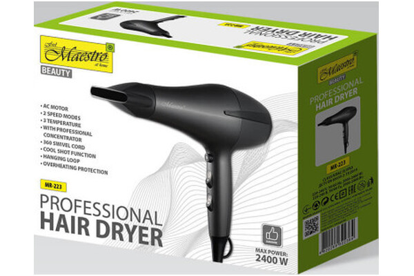 Suszarka Maestro MR223 2400W kolor grafitowo-czarny