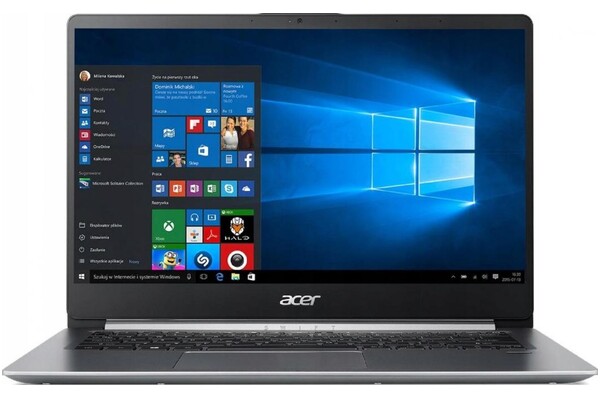 Laptop ACER Swift 1 14.0" Intel Celeron N4000 N4000 INTEL UHD 600 4GB 64GB SSD Windows 10 Home szary
