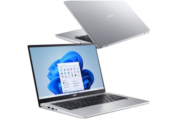 Laptop ACER Swift 1 14.0" Intel Celeron N4500 N4500 INTEL UHD 4GB 128GB SSD Windows 11 Home S srebrny