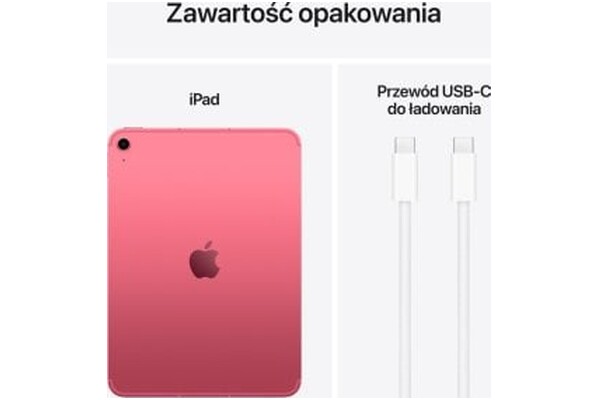 Tablet Apple iPad 10.90" Apple A16 4.0GB/256GB, różowy