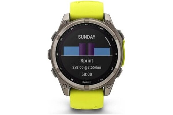 Smartwatch Garmin Fenix 8 Sapphire Solar 1.30" żółty