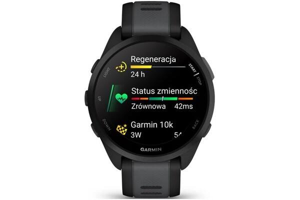 Smartwatch Garmin Forerunner 165 1.20" czarny