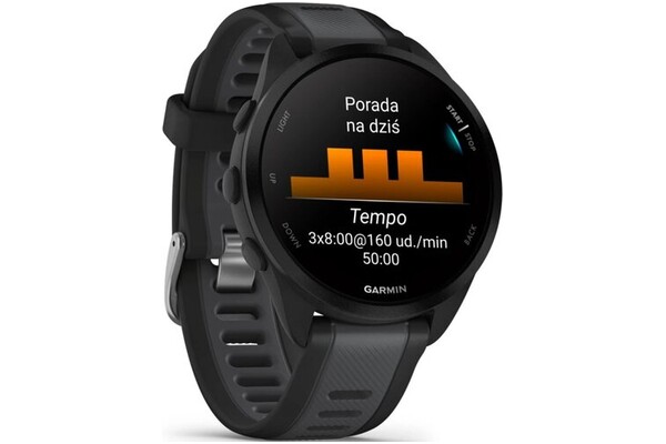 Smartwatch Garmin Forerunner 165 1.20" czarny