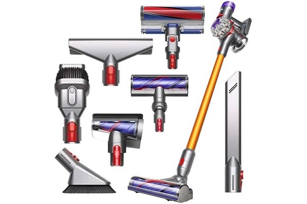 Odkurzacz DYSON V8 Absolute New pionowy z pojemnikiem srebrno-złoty