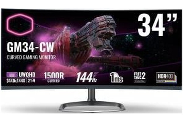 Monitor 34.0" COOLER MASTER GM34-CW czarny