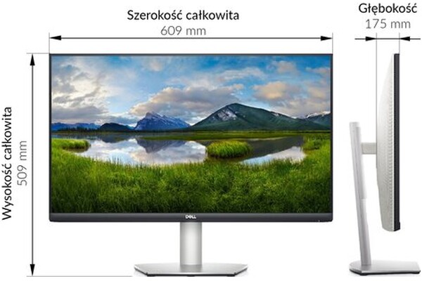 Monitor 27.0" DELL S2721HS srebrno-czarny