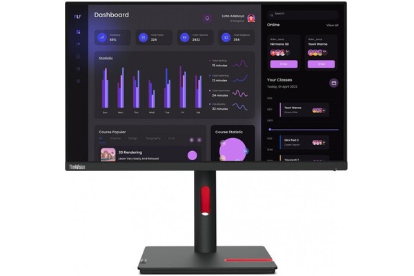 Monitor 24.0" Lenovo ThinkVision T24i-30 czarny