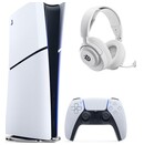 Konsola Sony PlayStation 5 Slim Digital biało-czarny + słuchawki STEELSERIES