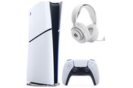 Konsola Sony PlayStation 5 Slim Digital biało-czarny + słuchawki STEELSERIES
