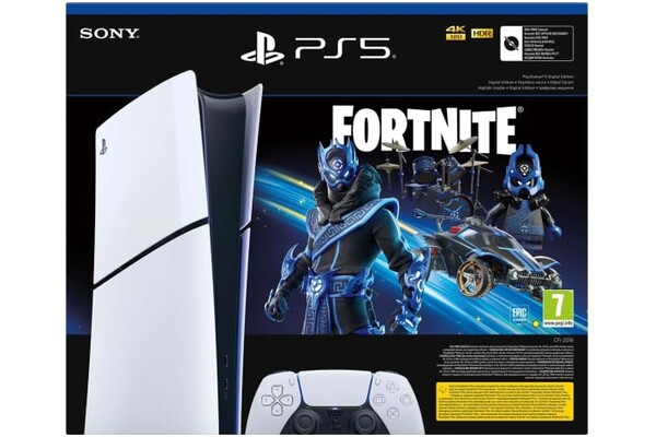 Konsola Sony PlayStation 5 Slim Digital 1TB biało-czarny + pad bezprzewodowy DualSense