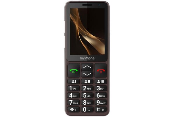 Smartfon myPhone Bueno LTE brązowy 2.80" poniżej 0.1GB/poniżej 0.5GB