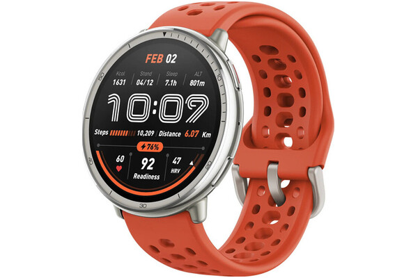 Smartwatch Amazfit Active 1.32" Czerwono-srebrny