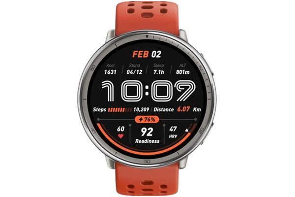 Smartwatch Amazfit Active 1.32" Czerwono-srebrny