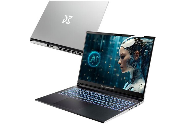 Laptop Dream Machines 16.0" Intel Core Ultra 7 155H NVIDIA GeForce RTX 4050 32GB 1TB SSD srebrny