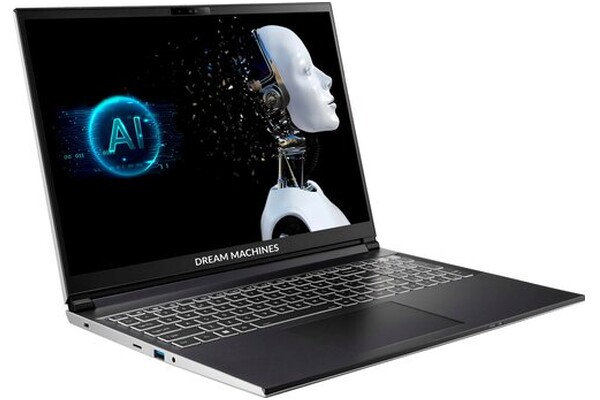Laptop Dream Machines 16.0" Intel Core Ultra 7 155H NVIDIA GeForce RTX 4050 32GB 1TB SSD srebrny
