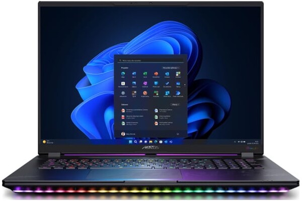 Laptop GIGABYTE Aorus 18.0" Intel Core Ultra 9 275HX NVIDIA GeForce RTX 5080 32GB 2TB SSD M.2 Windows 11 Professional czarny