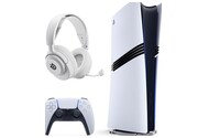 Konsola Sony PlayStation 5 Pro biało-czarny + Astros Playroom + słuchawki STEELSERIES