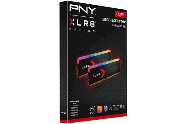 Pamięć RAM PNY XLR8 Gaming RGB 32GB DDR5 6000MHz Z radiatorem 1.35V 36CL