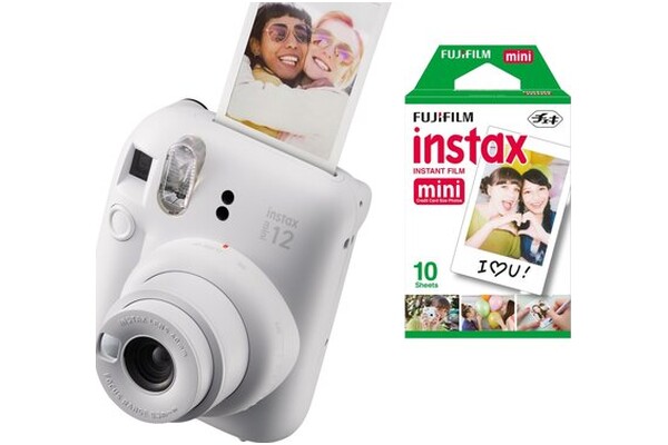 Aparat natychmiastowy Fujifilm Instax Mini 12 biały + wkłady 10