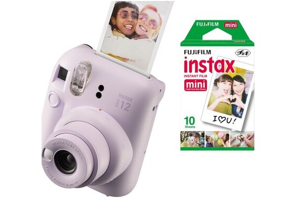 Aparat natychmiastowy Fujifilm Instax Mini 12 fioletowy + wkłady 10