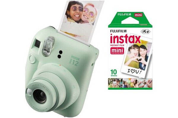 Aparat natychmiastowy Fujifilm Instax Mini 12 zielony + wkłady 10