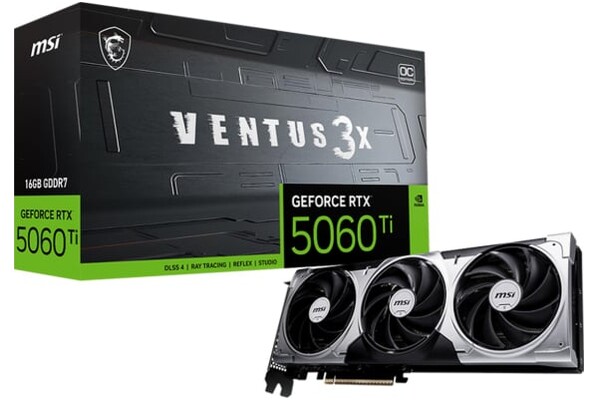Karta graficzna MSI RTX 5060 Ti Ventus 3X OC 16GB GDDR7