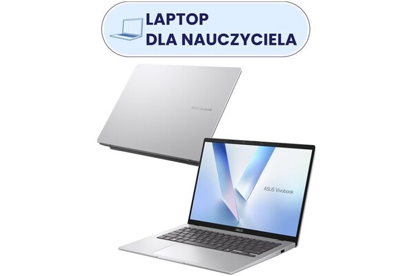 Laptop ASUS Vivobook 14 14.0" Qualcomm Snapdragon Snapdragon QUALCOMM Adreno 16GB 512GB SSD Windows 11 Home srebrny