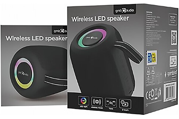głośnik Bluetooth Gembird SPKBTLED05 czarny