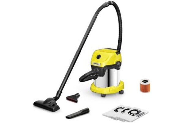 Odkurzacz Karcher WD3S tradycyjny workowy 1000W żółty