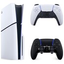 Konsola Sony PlayStation 5 Slim 1TB biało-czarny + pad bezprzewodowy DualSense, pad bezprzewodowy DualSense Edge Midnight Black