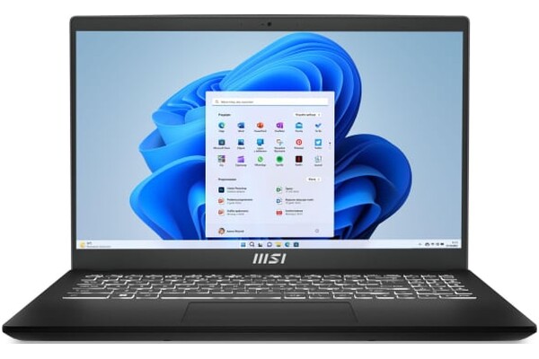 Laptop MSI Modern 15 15.6" Intel Core i7 1355U INTEL Iris Xe 16GB 512GB SSD M.2 Windows 11 Home czarny