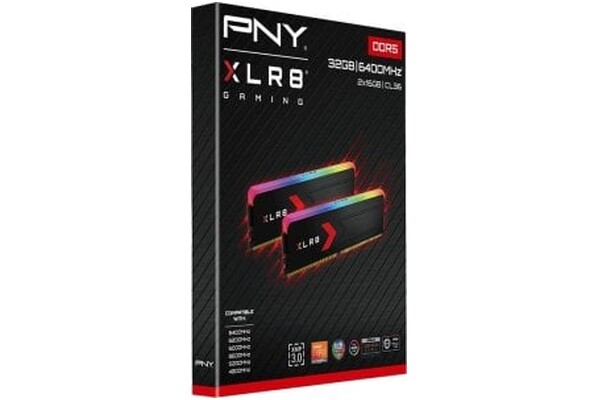 Pamięć RAM PNY XLR8 RGB 32GB DDR5 6400MHz Z radiatorem 1.4V 36CL