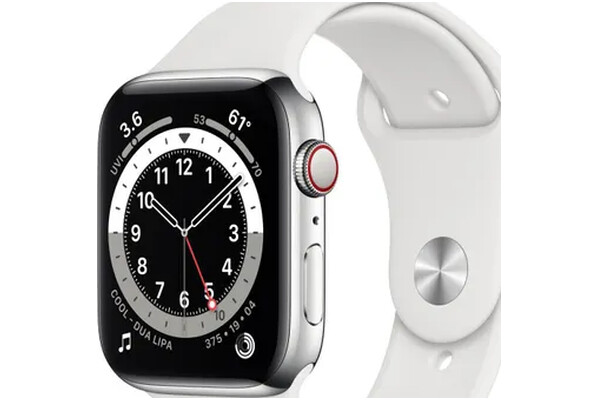 Smartwatch Apple Watch Series 6 1.30" biało-srebrny