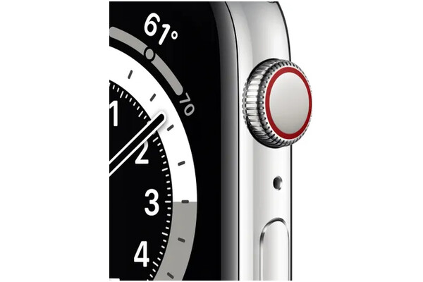 Smartwatch Apple Watch Series 6 1.30" biało-srebrny
