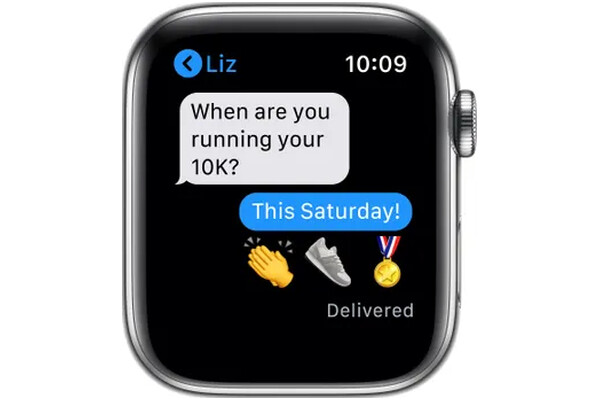 Smartwatch Apple Watch Series 6 1.30" biało-srebrny