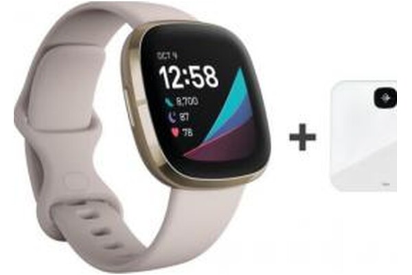 Smartwatch FITBIT Sense 1.60" biały
