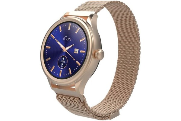 Smartwatch FOREVER AW100 Icon 1.30" czarno-złoty