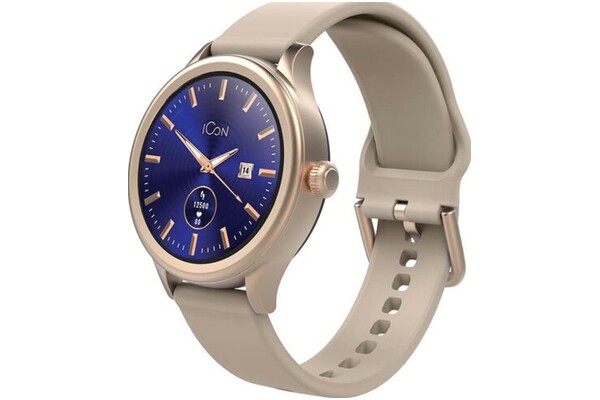 Smartwatch FOREVER AW100 Icon 1.30" czarno-złoty