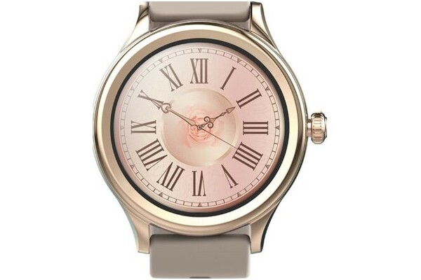 Smartwatch FOREVER AW100 Icon 1.30" czarno-złoty