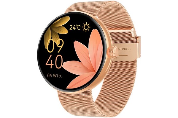 Smartwatch FOREVER SB365 Forevive 1.30" różowo-złoty