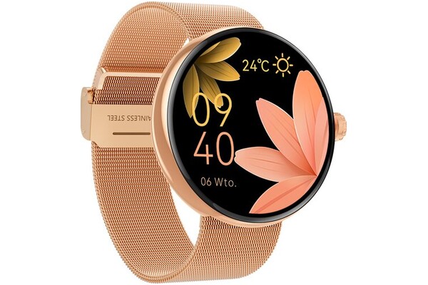 Smartwatch FOREVER SB365 Forevive 1.30" różowo-złoty