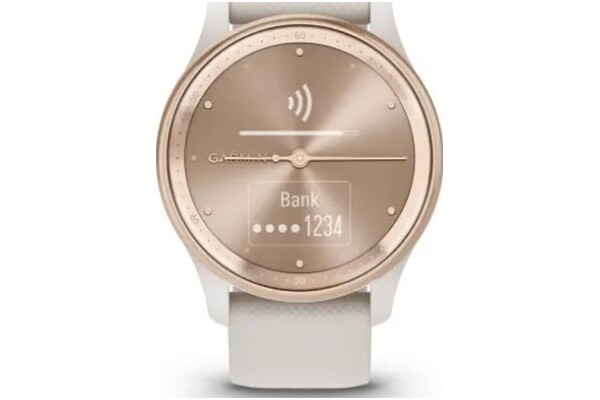 Smartwatch Garmin Vivomove Trend 1.00" kremowy
