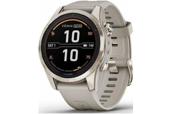 Smartwatch Garmin Fenix 7S Pro Solar 1.20" beżowy