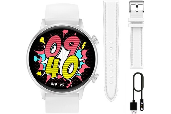 Smartwatch Manta Alexa Mini 1.10" biały