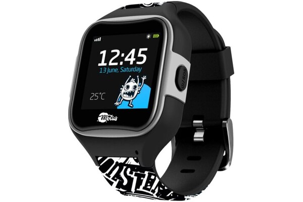 Smartwatch MOTUS Watchy Monster Cosmos 1.30" czarno-biały