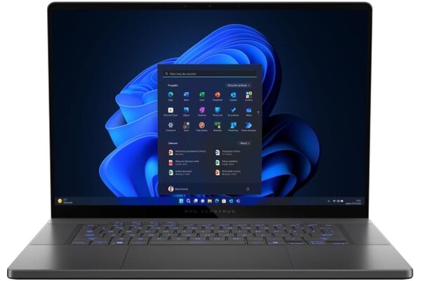 Laptop ASUS ROG Zephyrus G16 16.0" Intel Core Ultra 9 285H NVIDIA GeForce RTX 5070 Ti 32GB 2TB SSD M.2 Windows 11 Professional grafitowy