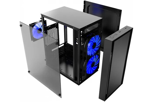 Obudowa PC Gembird CCCFORNAX960B Fornax 960B Mini Tower czarno-podświetleniem
