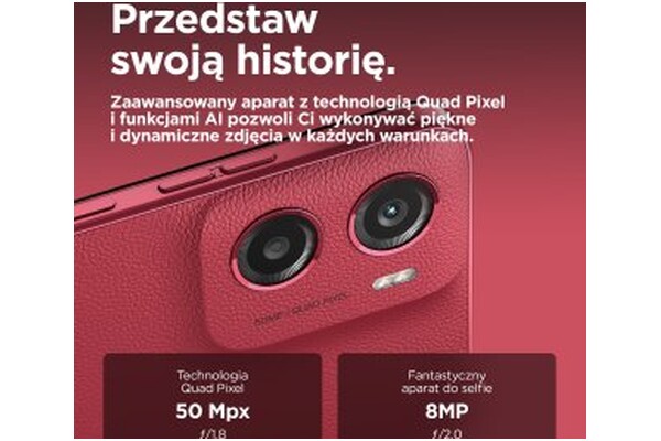 Smartfon Motorola moto g05 czerwony 6.67" 4.0GB/256.0GB